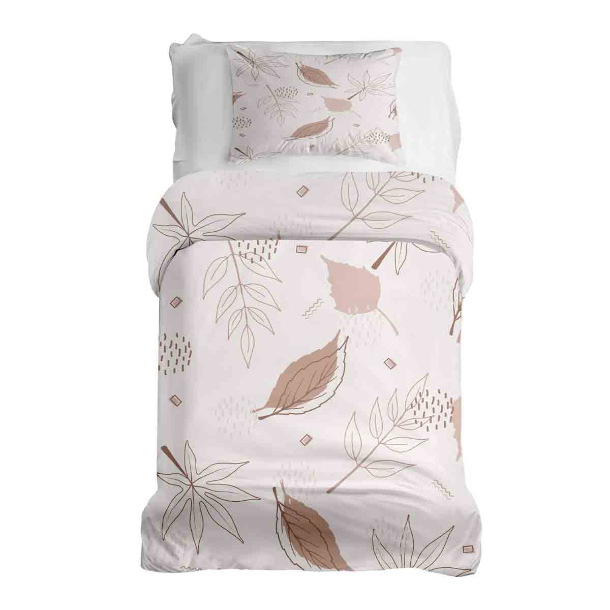 Original Therapiedecke - Ensemble de literie en coton rose avec feuilles