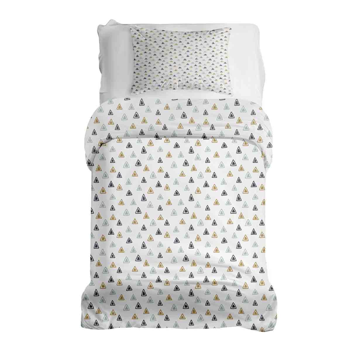 Original Therapiedecke - Ensemble de literie en coton avec petits triangles