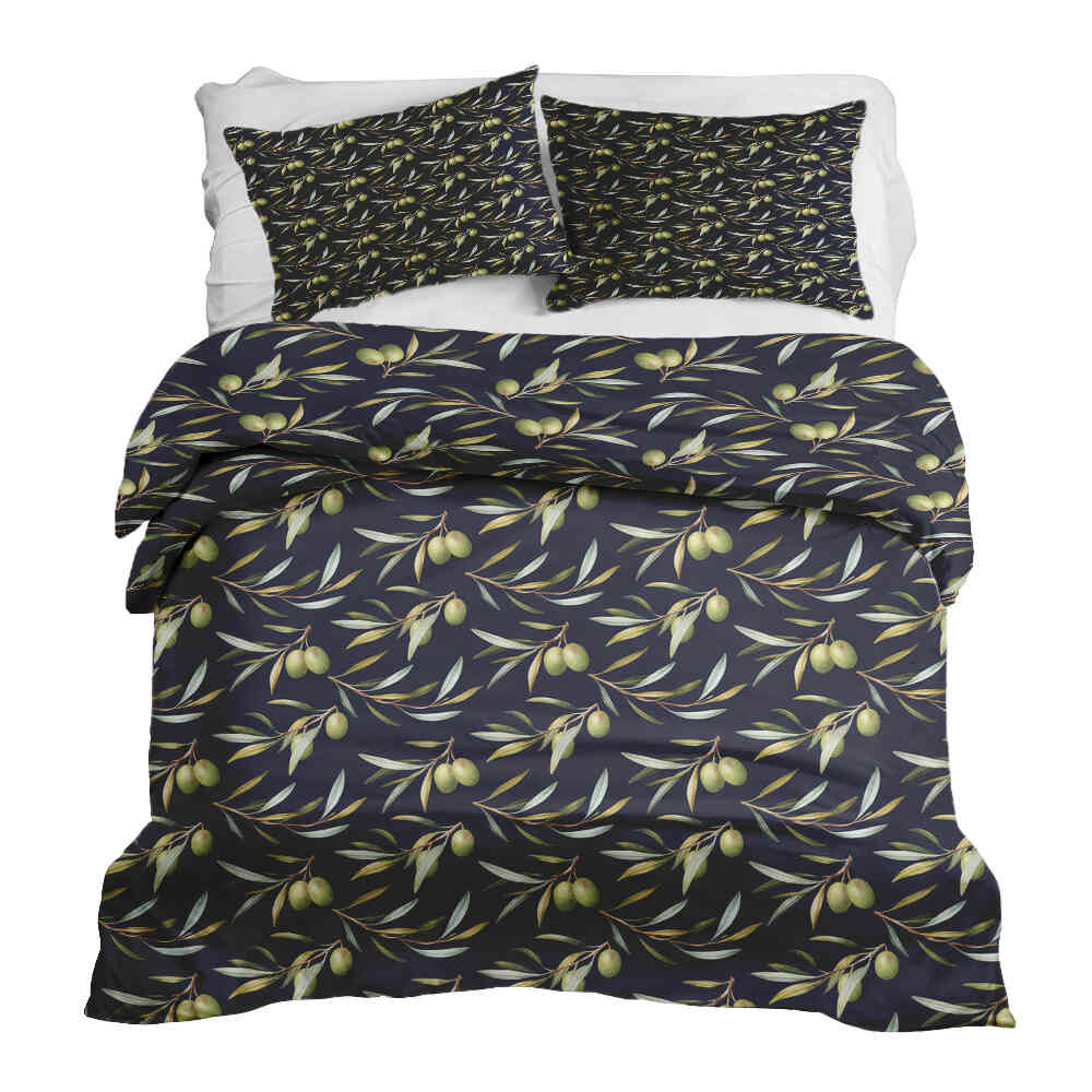 Original Therapiedecke - Ensemble de literie en coton avec olives