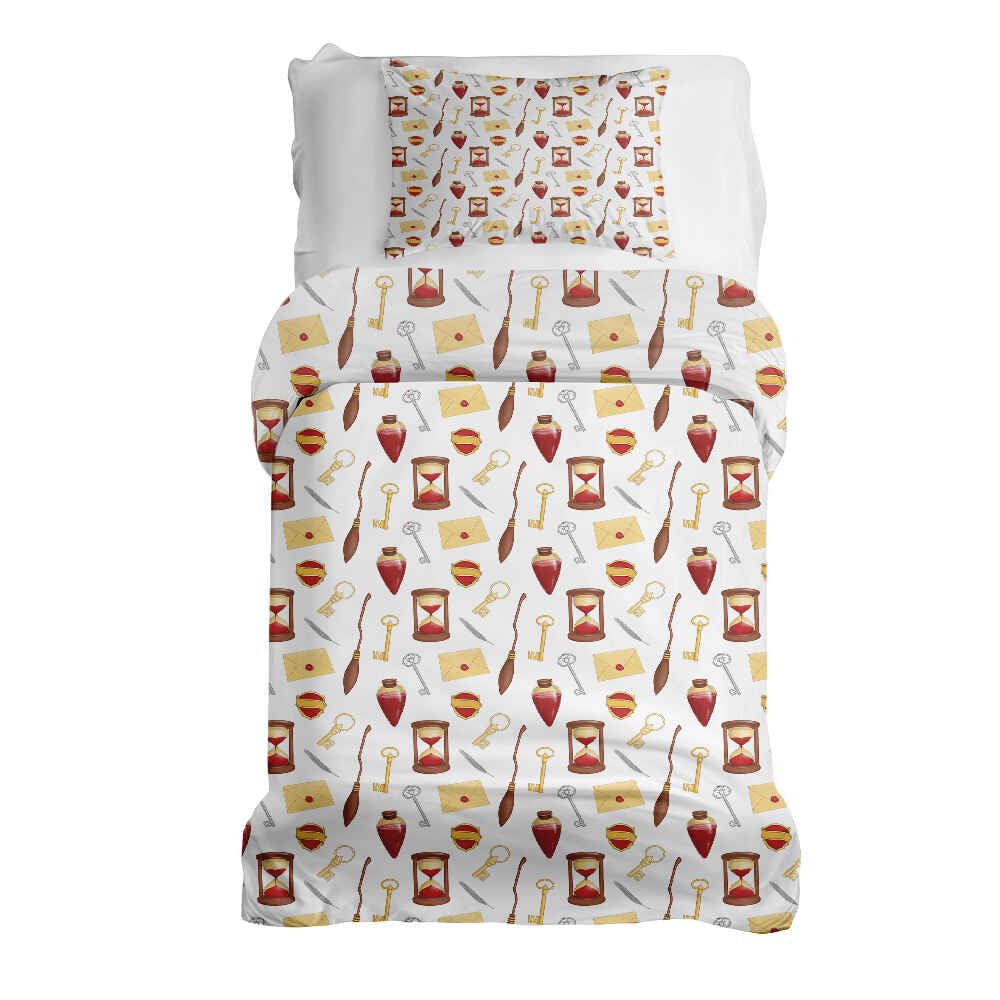 Ensemble de literie couverture thérapeutique blanc Magic