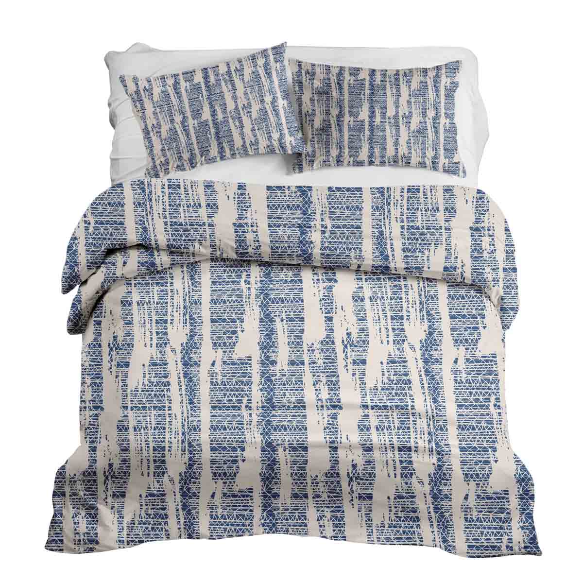 Original Therapiedecke - Ensemble de literie en coton avec motif bleu