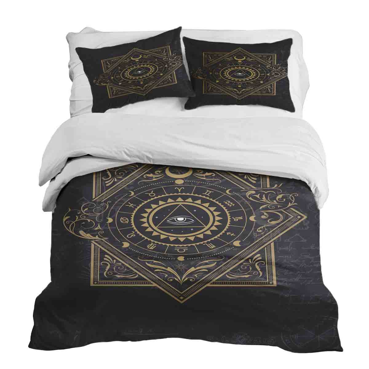 Original Therapiedecke - Ensemble de literie en coton Noir Mandala Mystique