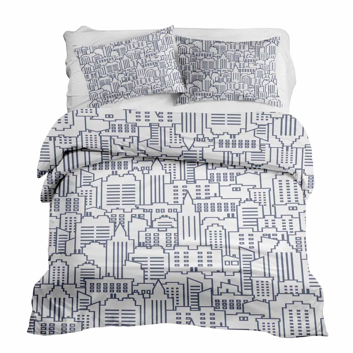 Couette de thérapie Ensemble de literie Blanc New York