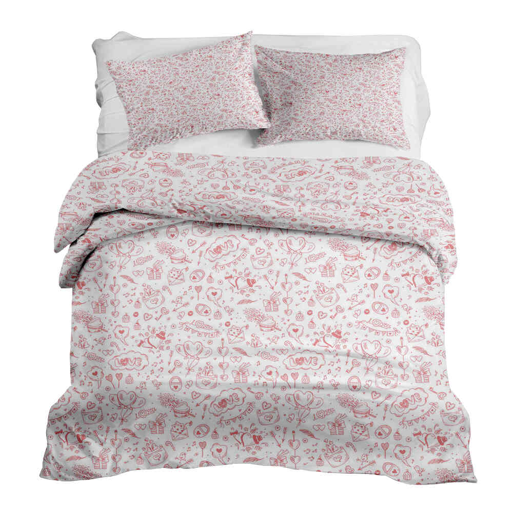Original Therapiedecke - Ensemble de literie en coton Be my Valentine