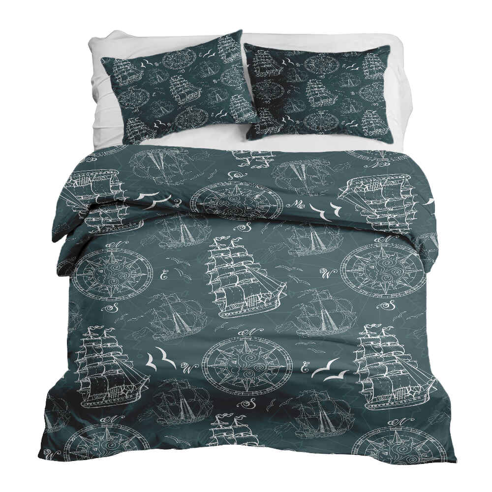 Original Therapiedecke - Ensemble de literie en coton avec navires