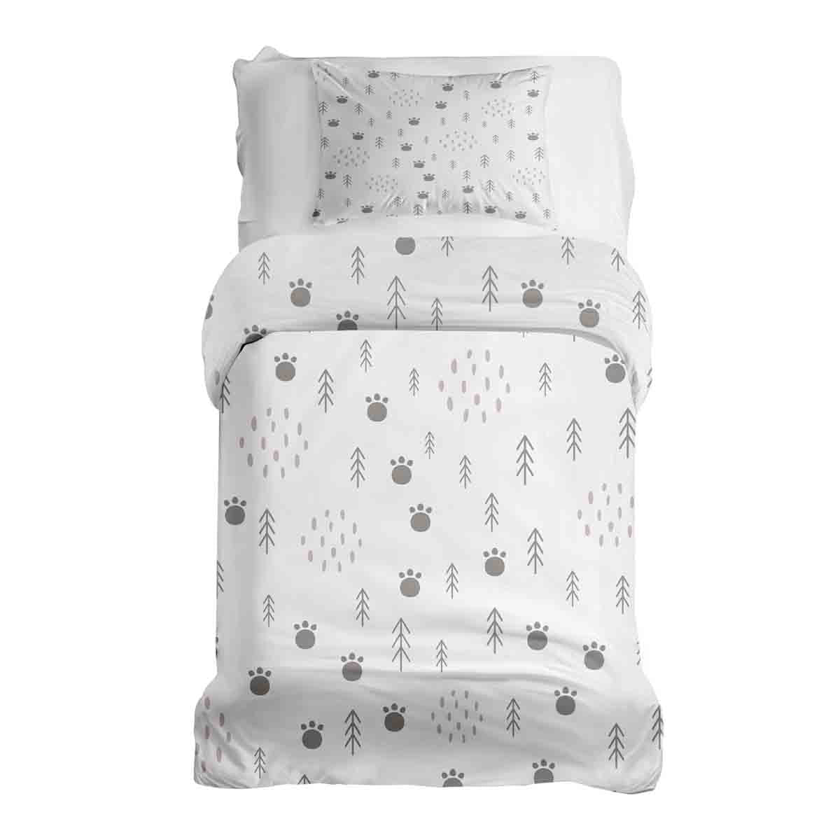 Original Therapiedecke - Ensemble de literie en coton Empreintes de pattes en forêt