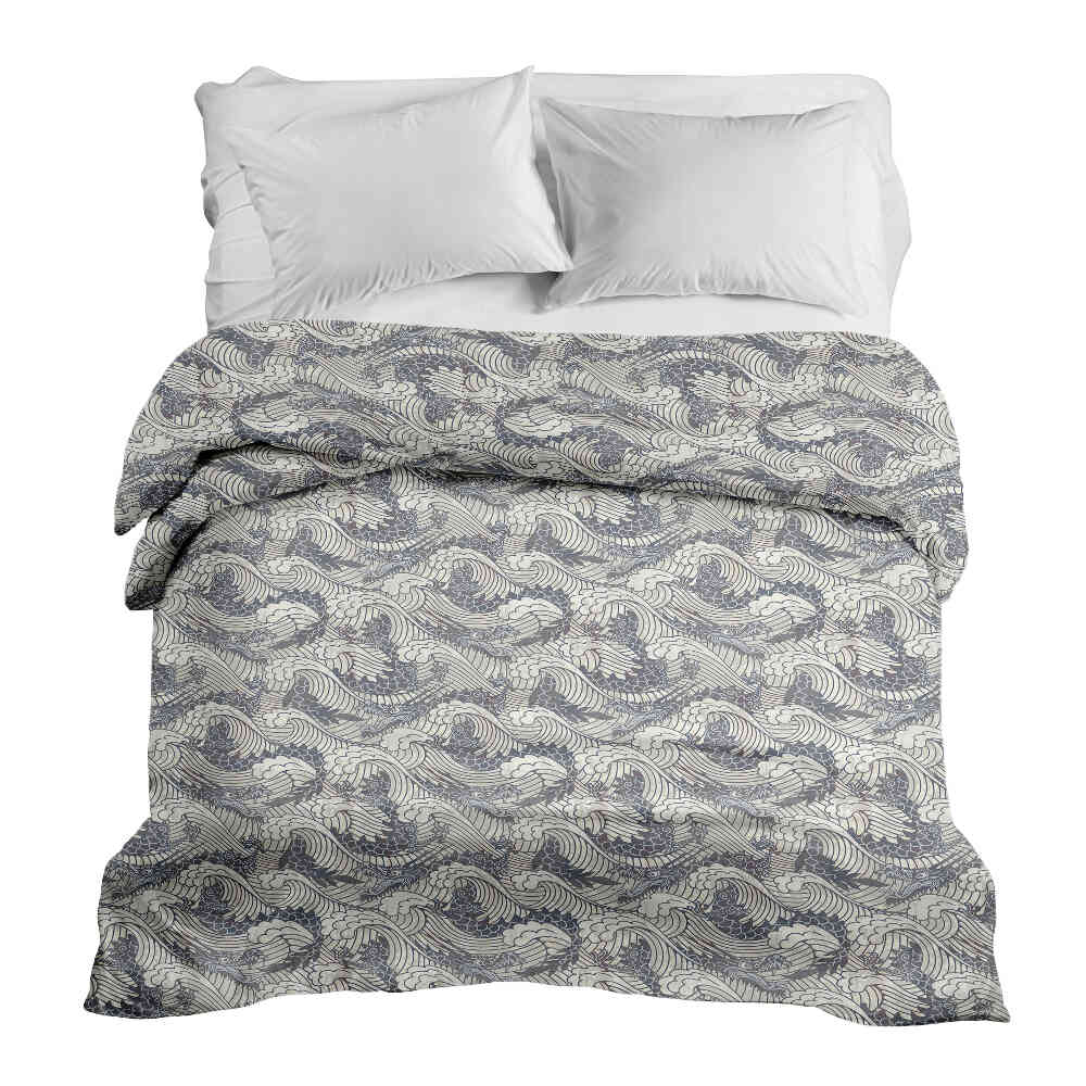 Couverture thérapeutique originale - Housse en coton mer agitée