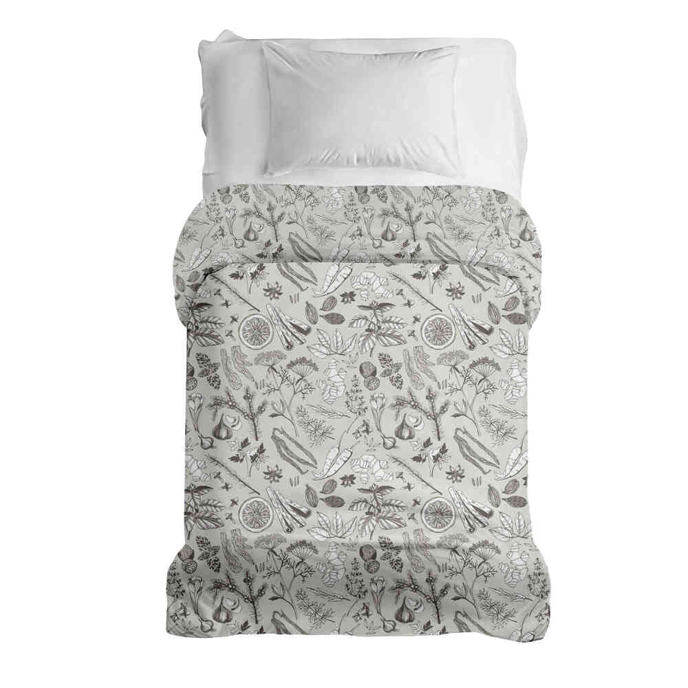Couverture thérapeutique originale - Housse en coton gris épices
