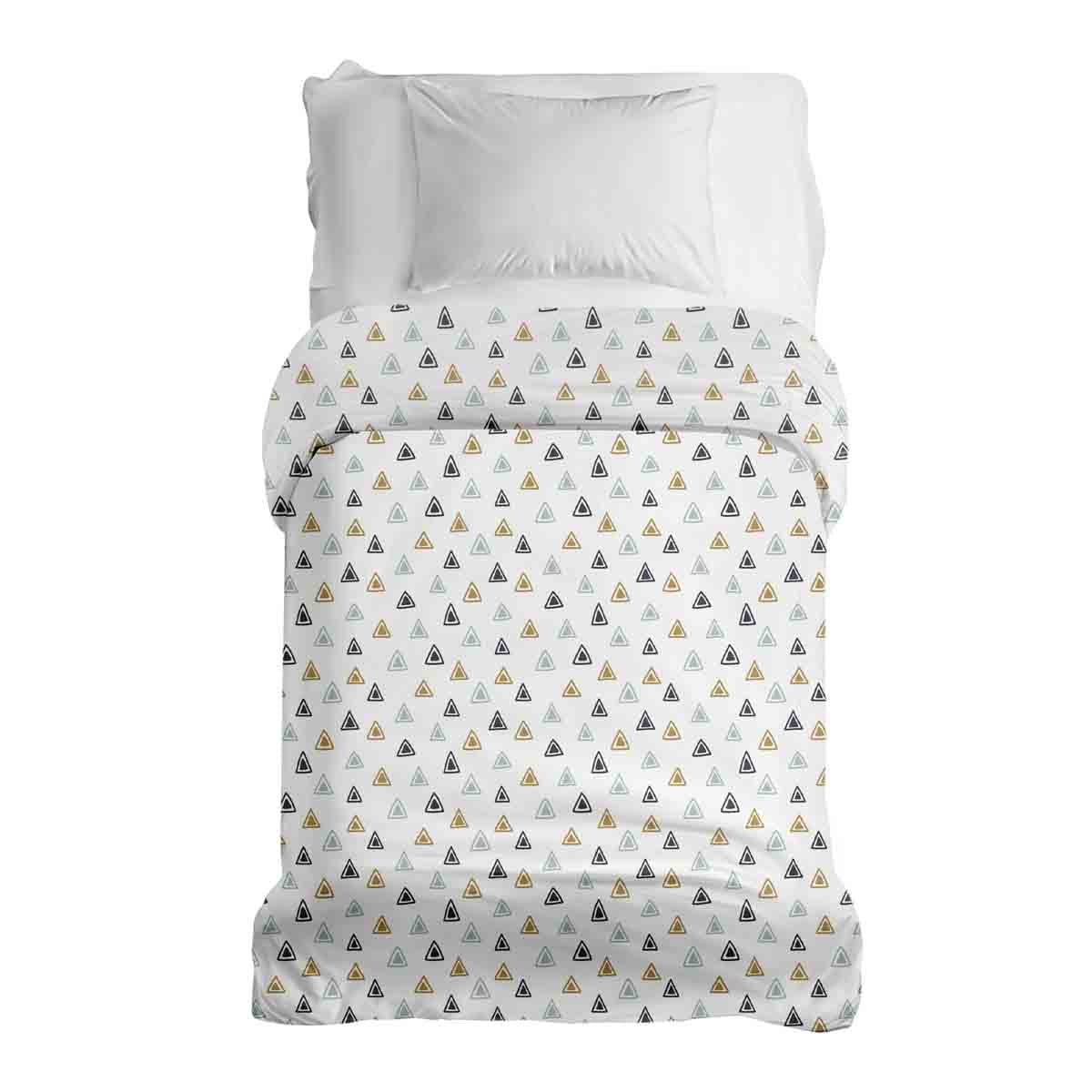 Couverture thérapeutique originale - Housse en coton avec petits triangles