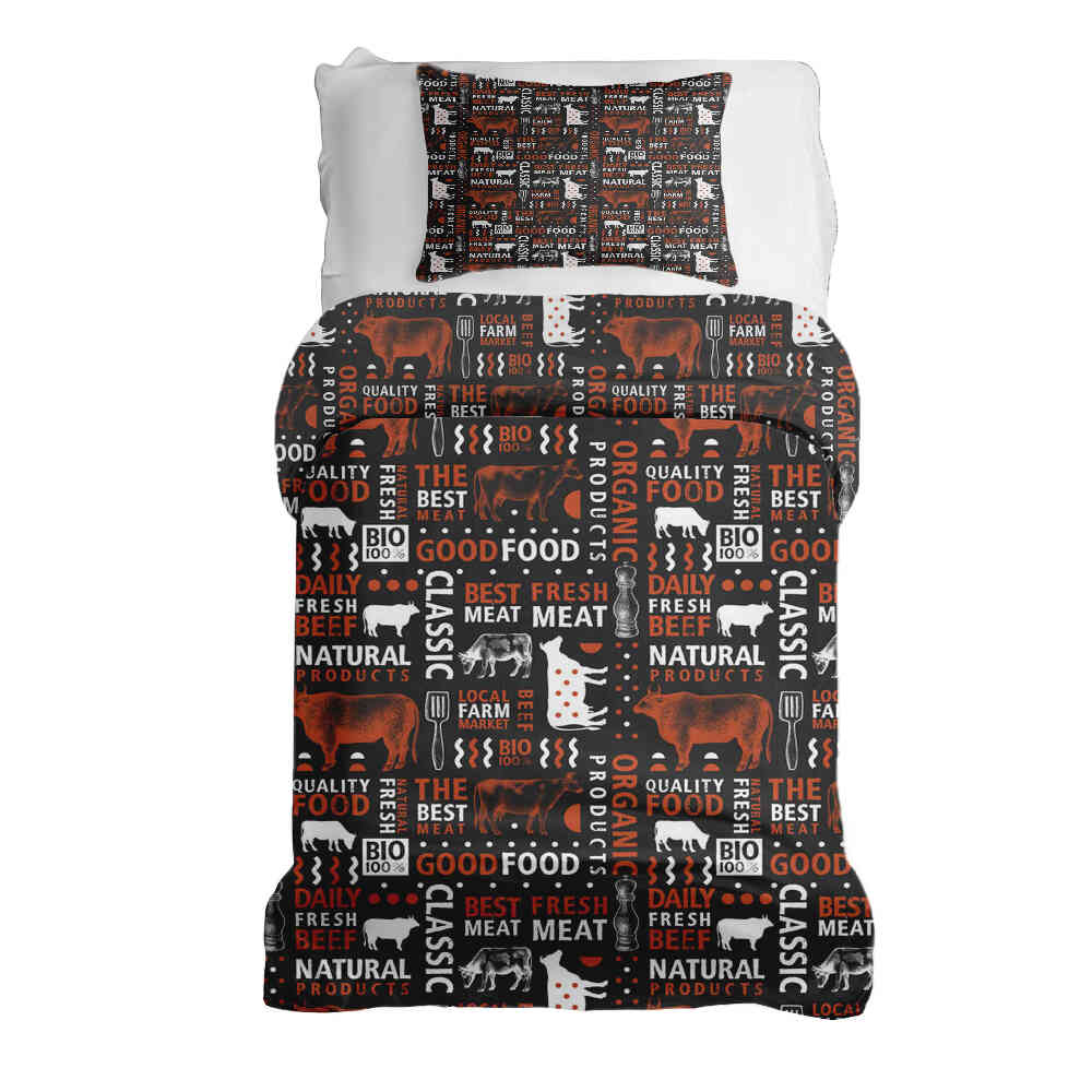 Original Therapiedecke - Ensemble de literie en coton Meat Lover