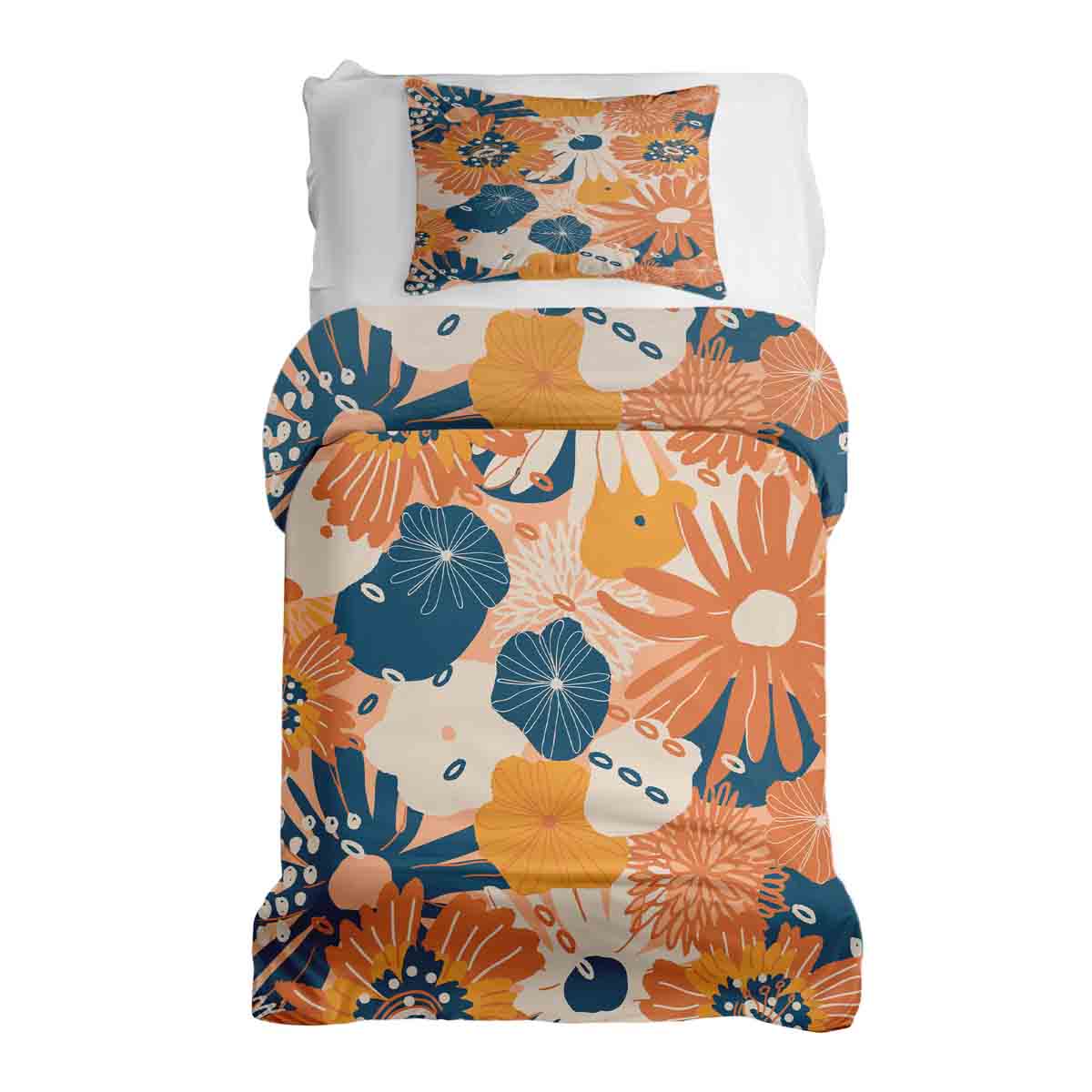 Original Therapiedecke - Ensemble de literie en coton avec fleurs de Gerbera
