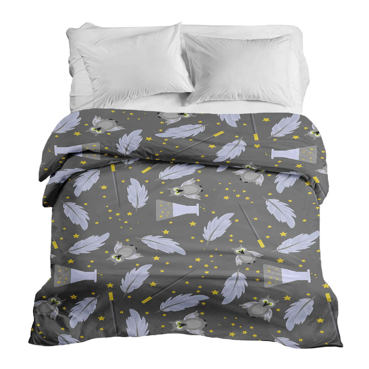 Couverture thérapeutique originale - Housse en coton noire baguette magique
