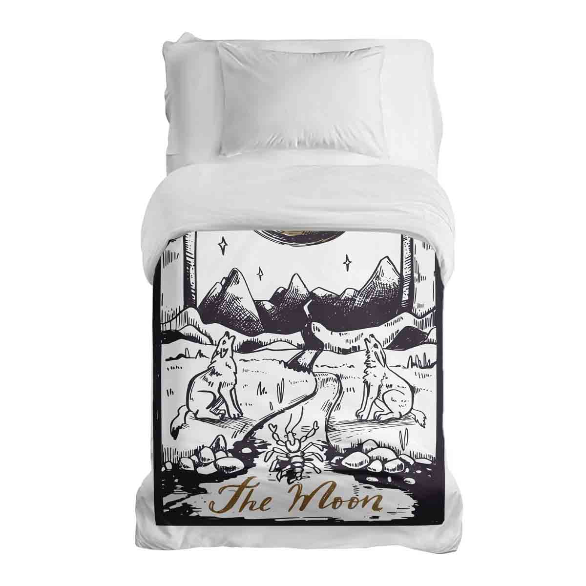 Couverture thérapeutique originale - Housse en coton Loup et Lune