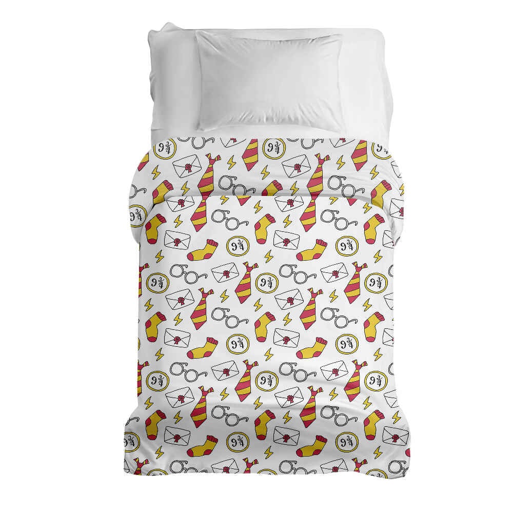 Couverture thérapeutique originale - Housse en coton blanc Magie École