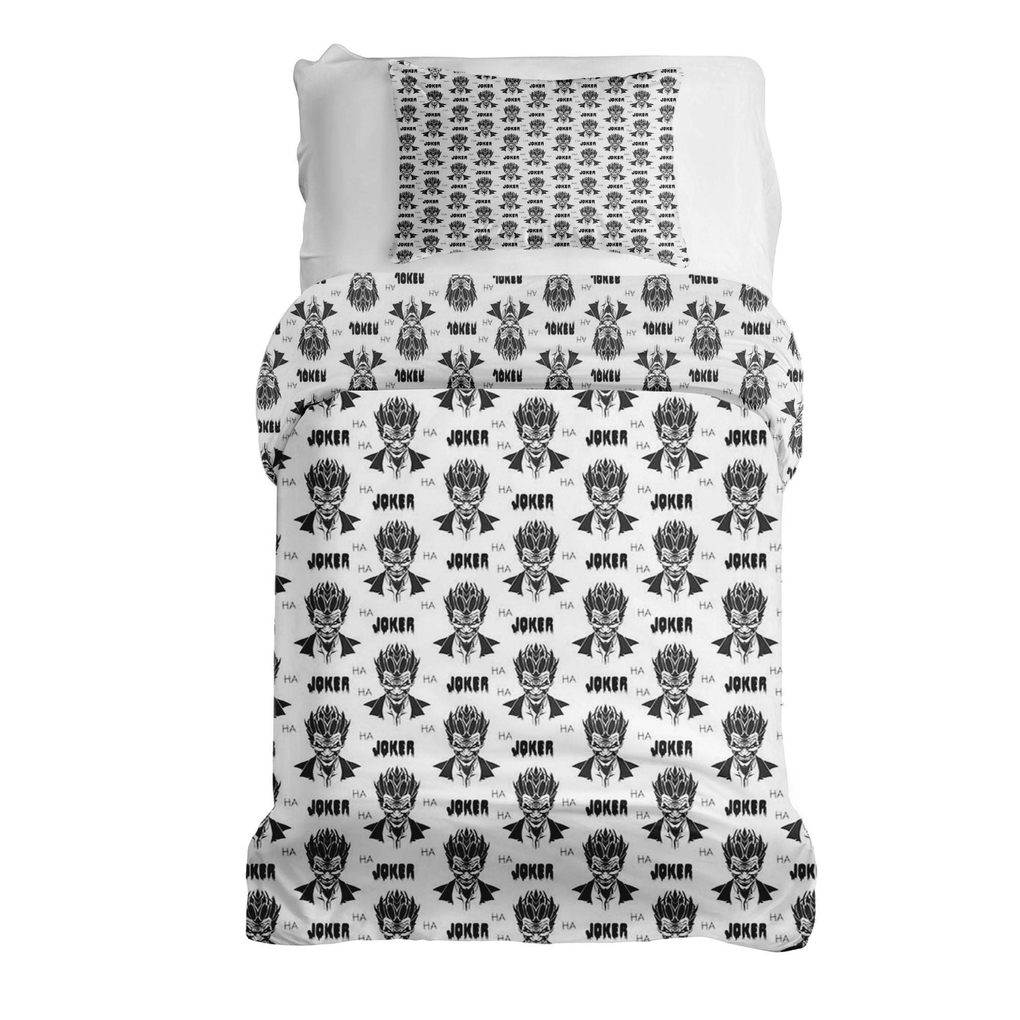 Couverture Thérapeutique Originale TD - Ensemble de Literie en Coton Joker Noir et Blanc