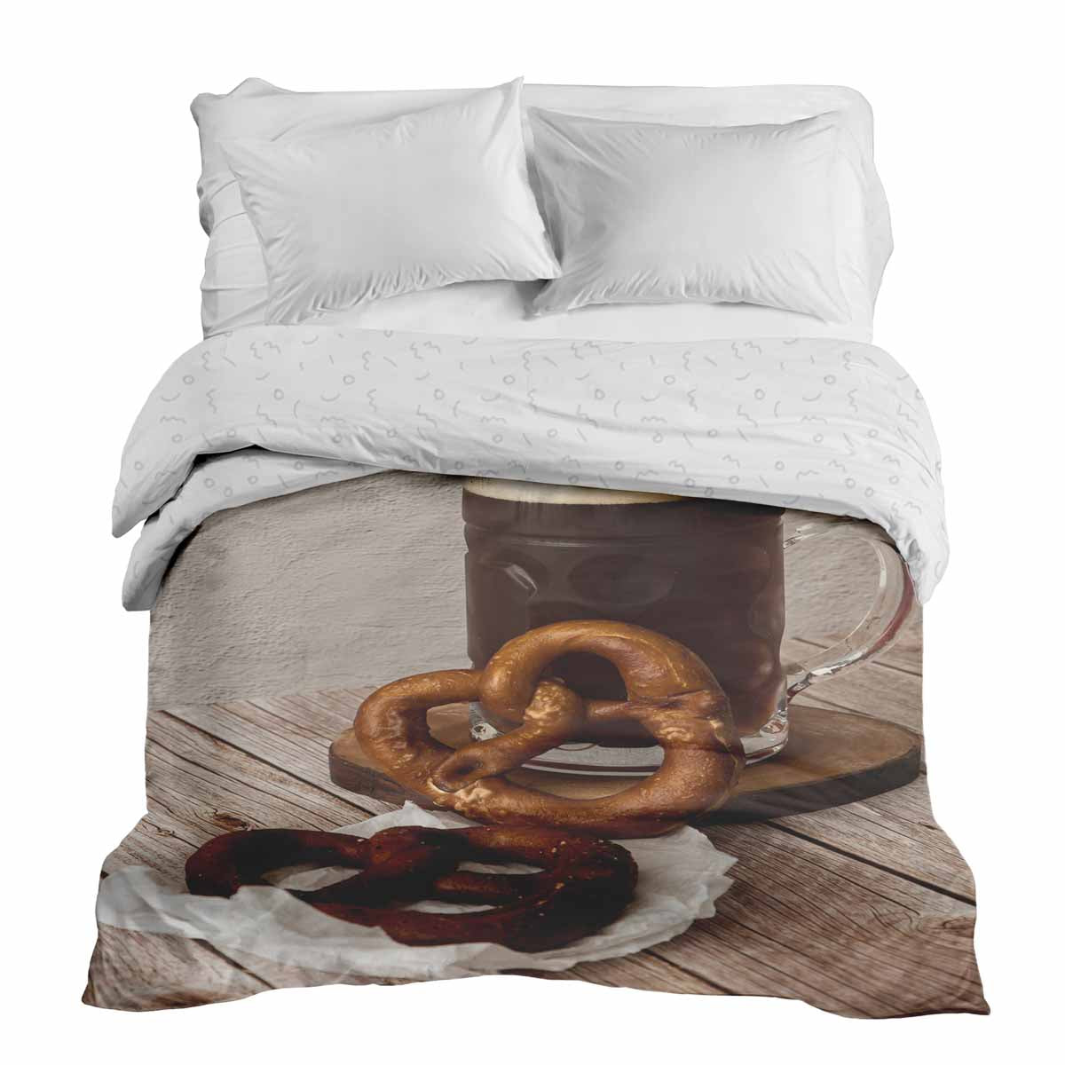 Couverture thérapeutique originale - Housse en coton avec bretzels
