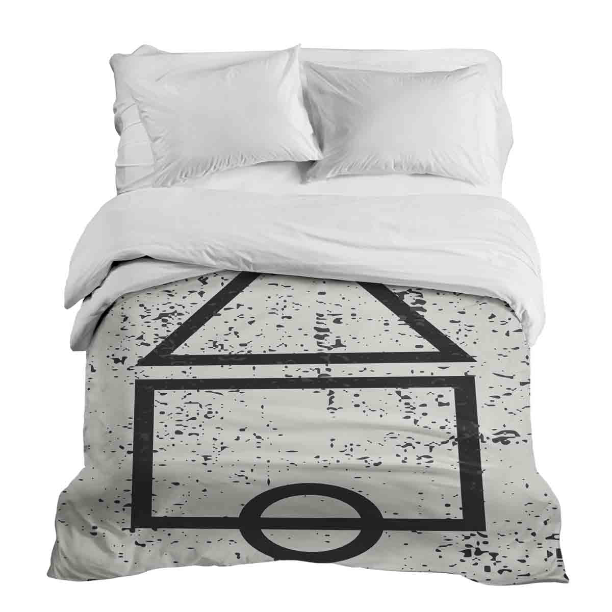 Couverture thérapeutique originale - Housse en coton blanc Formes Dalgona