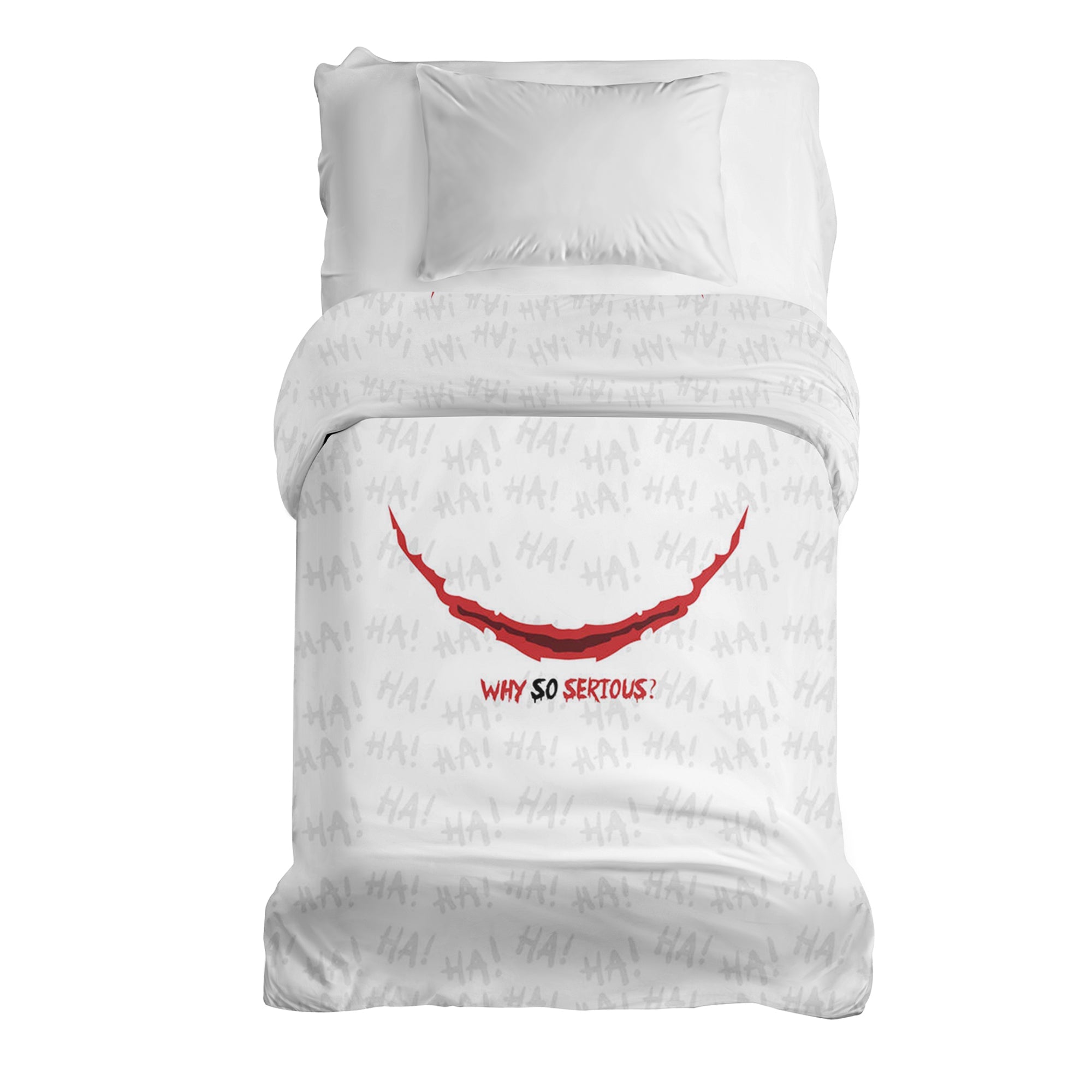 Couverture thérapeutique originale - Housse en coton blanc Pourquoi si sérieux ?
