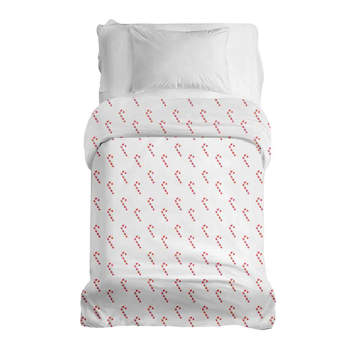 Couverture thérapeutique originale - Housse en coton blanc avec cannes de sucre