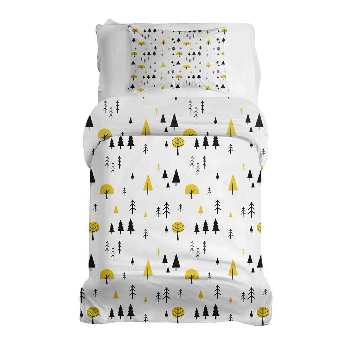 Original Therapiedecke - Ensemble de Literie en Coton avec Arbres Jaunes