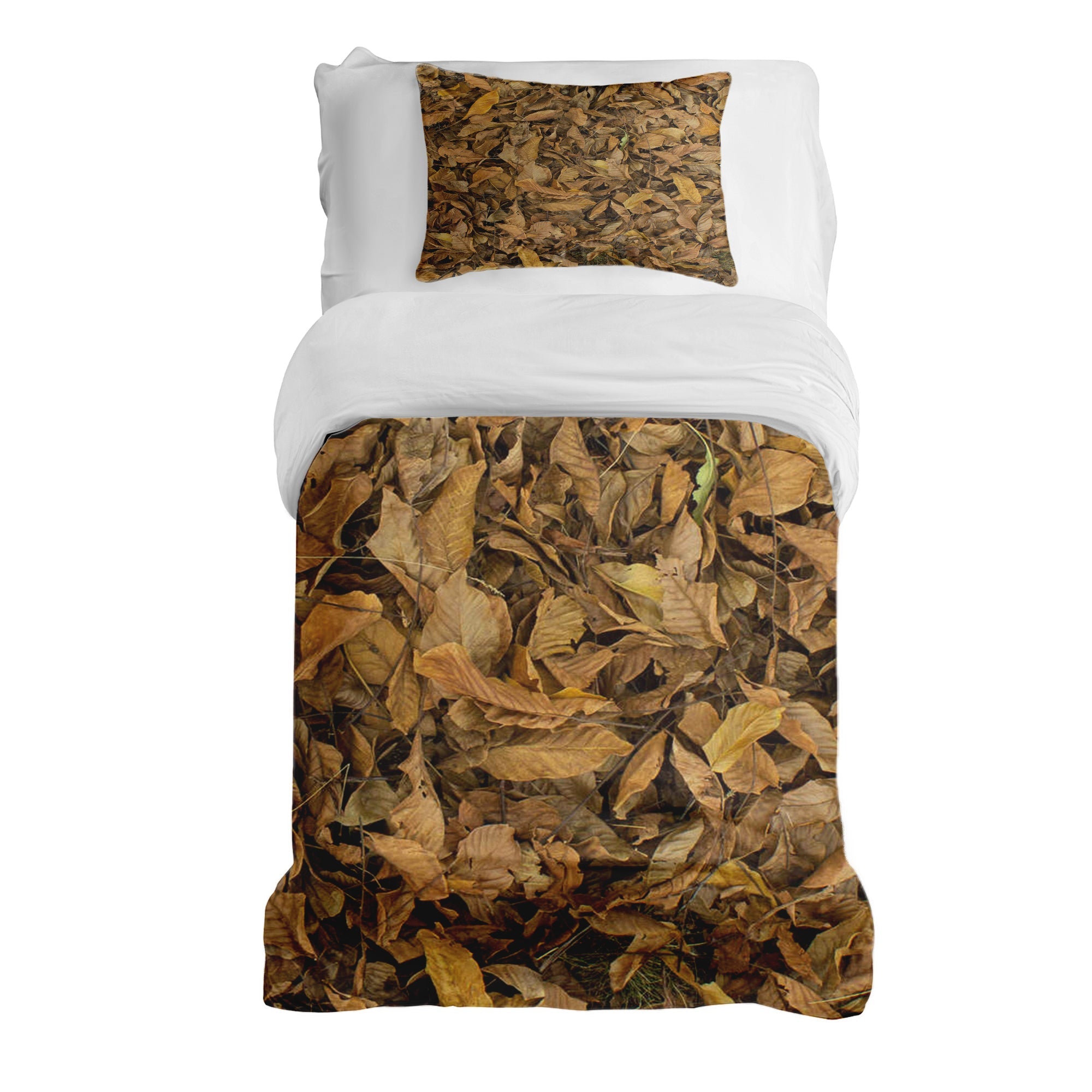 Couverture Thérapeutique Originale TD - Ensemble de Literie en Coton Feuilles d'Automne