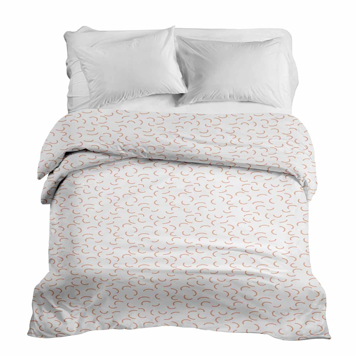 Couverture thérapeutique originale - Housse en coton blanc avec demi-cercles