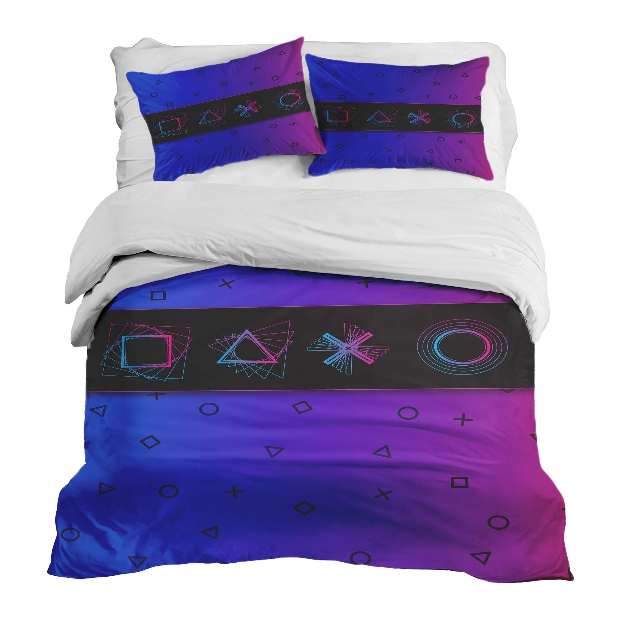 Original Therapiedecke - Ensemble de literie en coton Violet avec formes