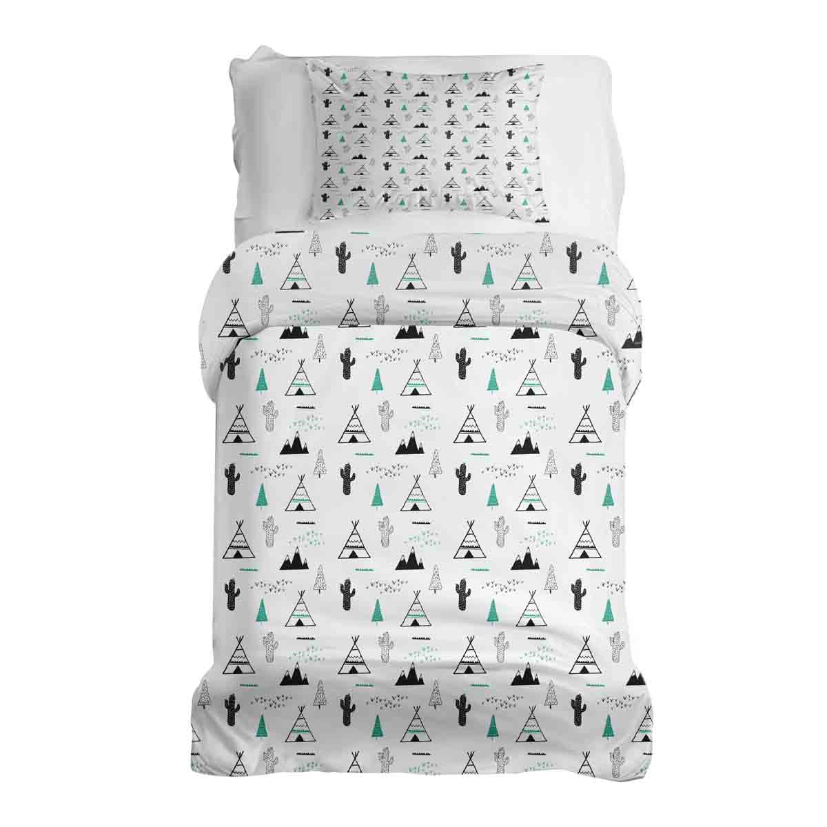 Ensemble de literie avec couverture thérapeutique blanc indien
