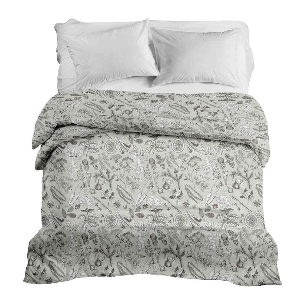 Couverture thérapeutique originale - Housse en coton gris épices