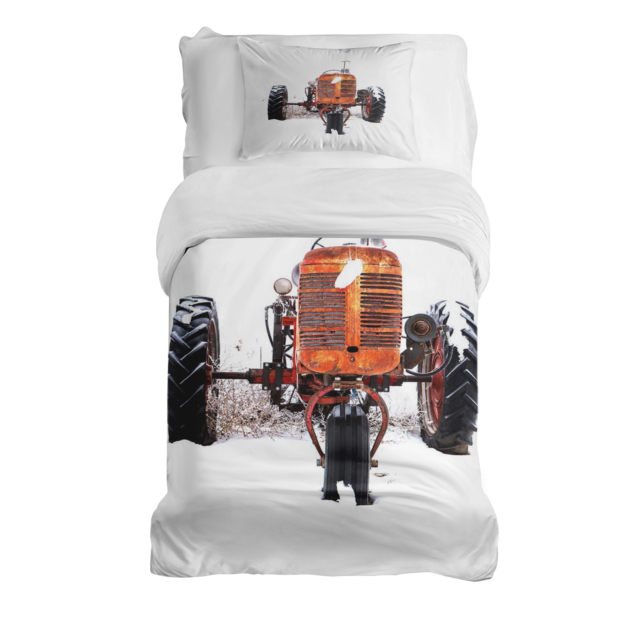 Original Therapiedecke - Ensemble de literie en coton Tracteur en Orange