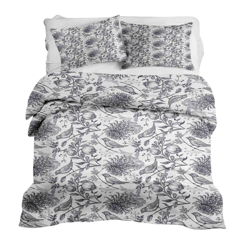 Original Therapiedecke - Ensemble de literie en coton Gris Printemps