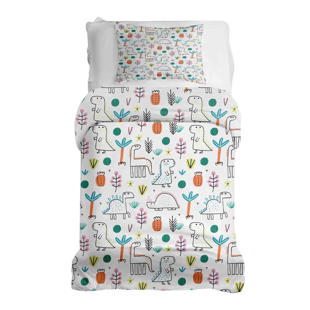 Original Therapiedecke - Ensemble de literie en coton Avec dinos multicolores