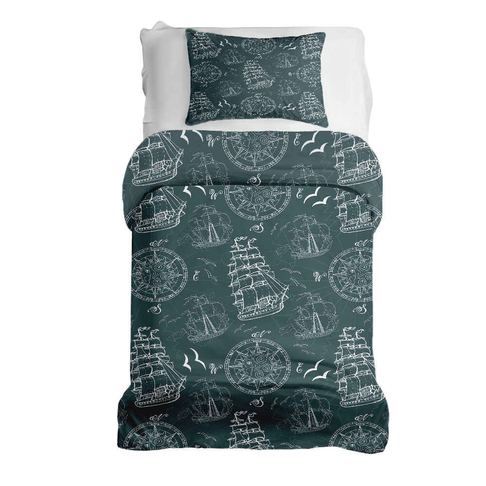 Original Therapiedecke - Ensemble de literie en coton avec navires