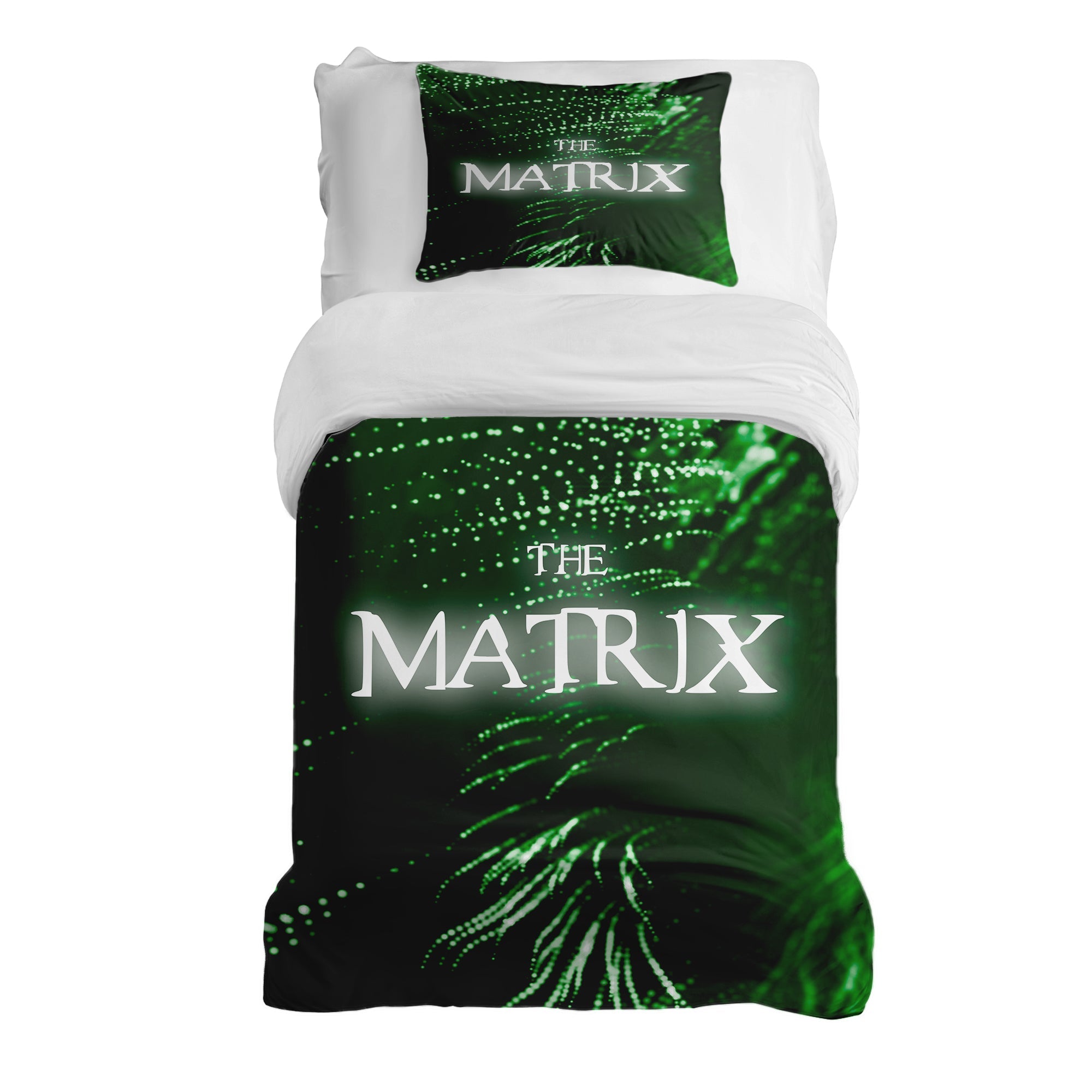 Couverture Thérapeutique Originale TD - Ensemble de Literie en Coton Vert The Matrix