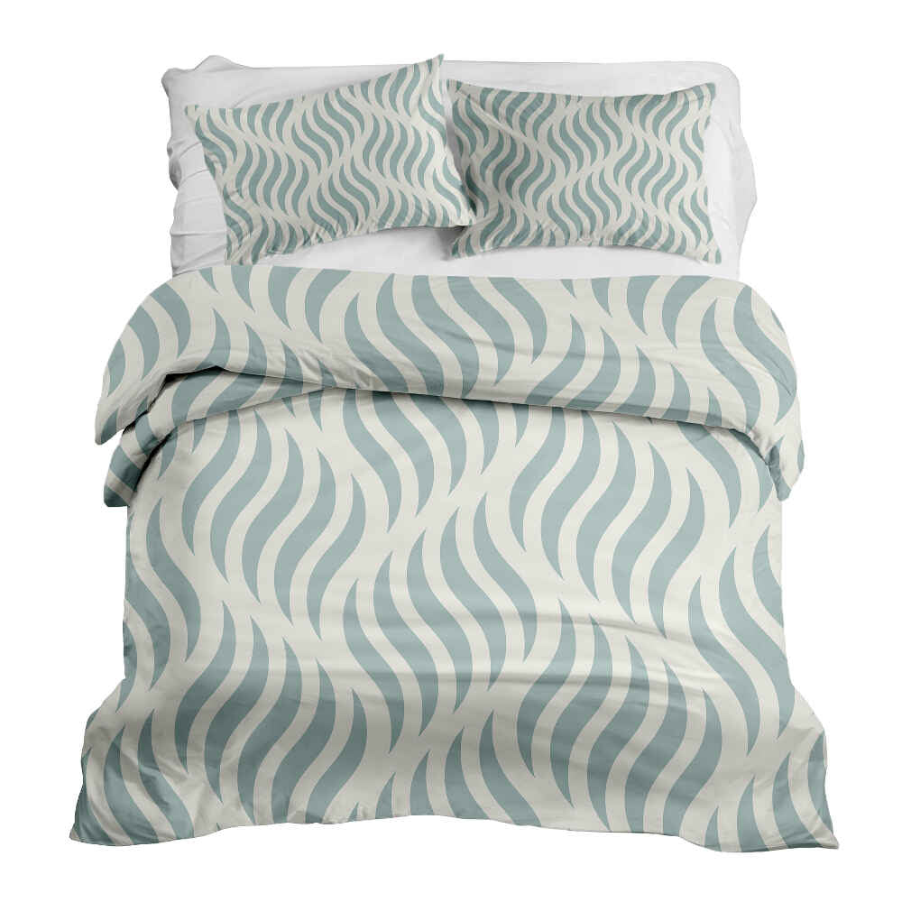 Original Therapiedecke - Ensemble de literie en coton Vagues abstraites