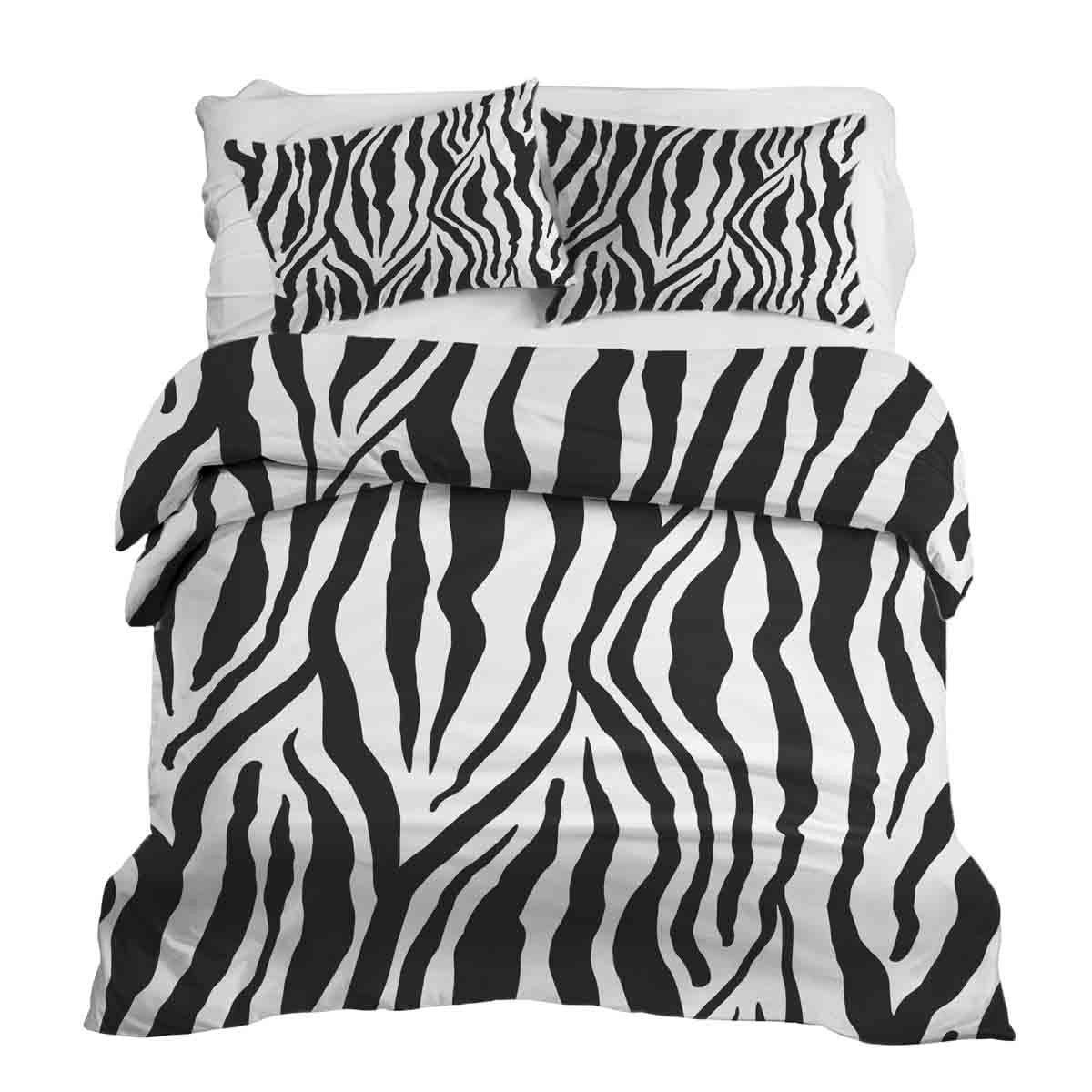 Ensemble de literie avec couverture thérapeutique motif zèbre