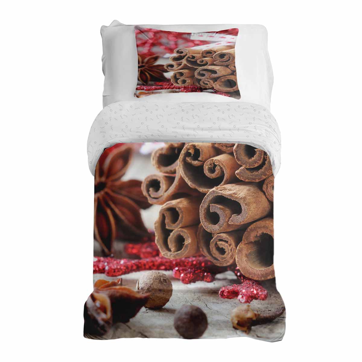 Original Therapiedecke - Ensemble de literie en coton avec bâtons de cannelle