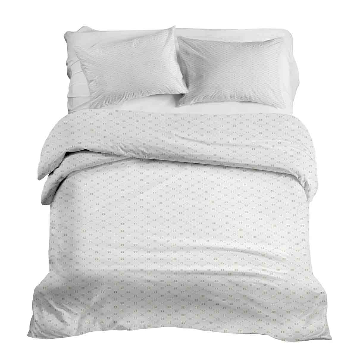 Couette thérapeutique Ensemble de literie blanc motif floral