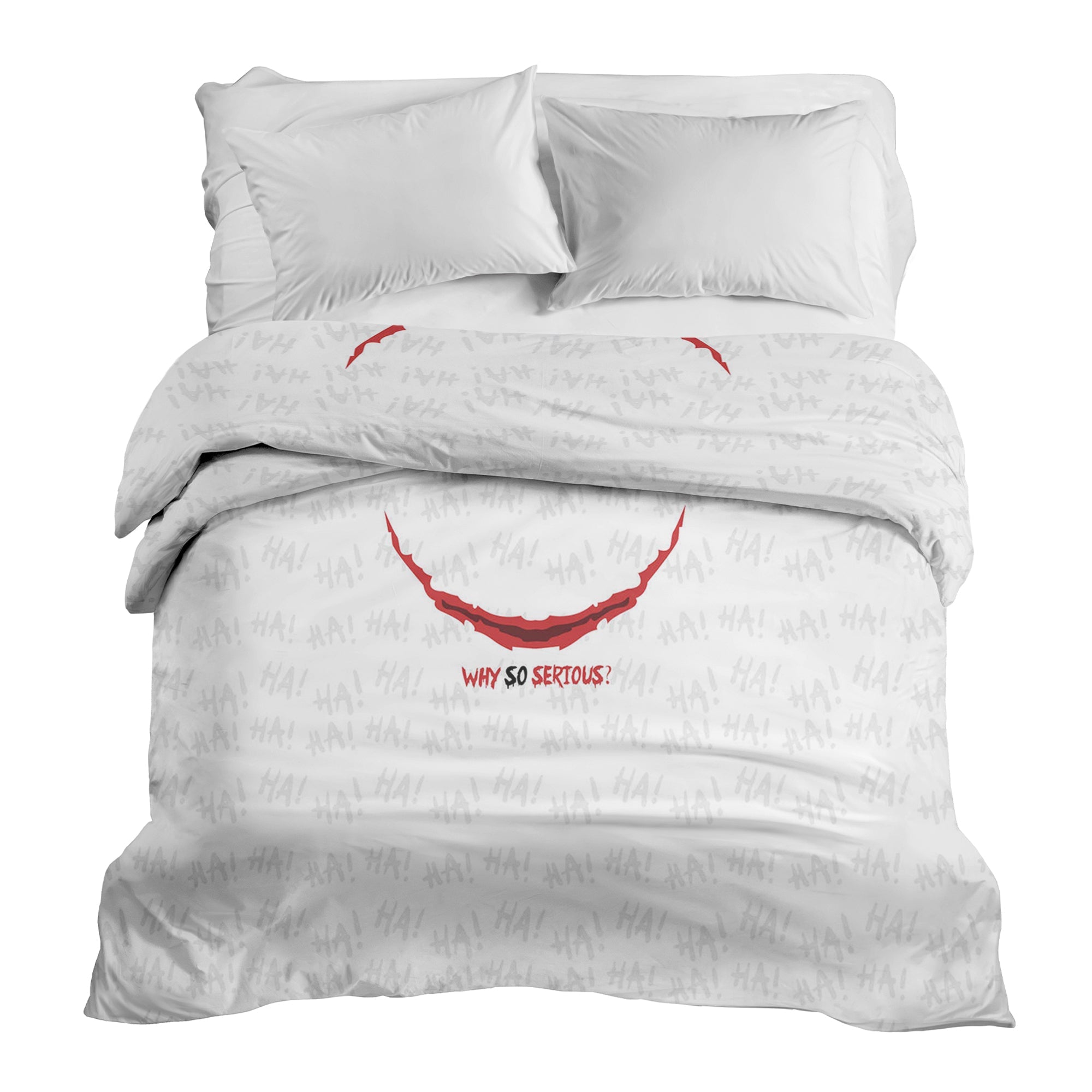 Couverture thérapeutique originale - Housse en coton blanc Pourquoi si sérieux ?
