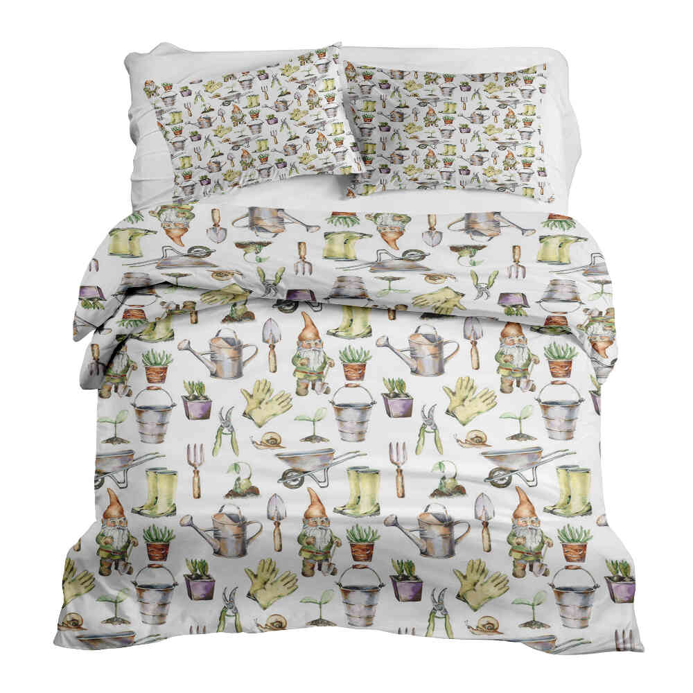 Couverture thérapeutique Ensemble de literie blanc Jardinage