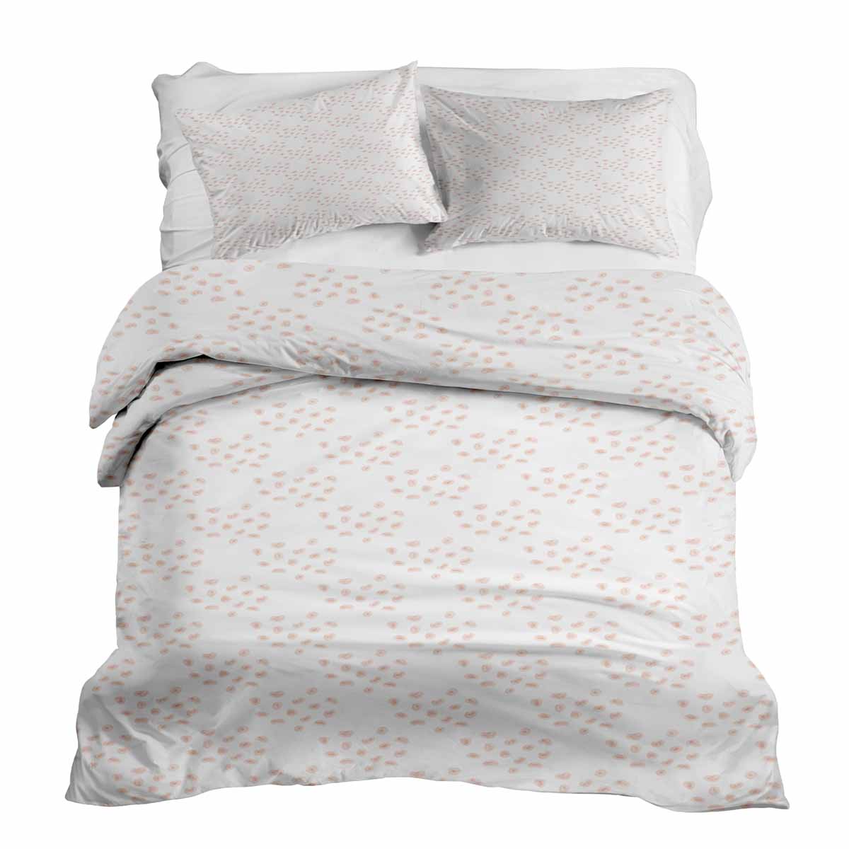 Original Therapiedecke - Parure de lit en coton avec pois orange