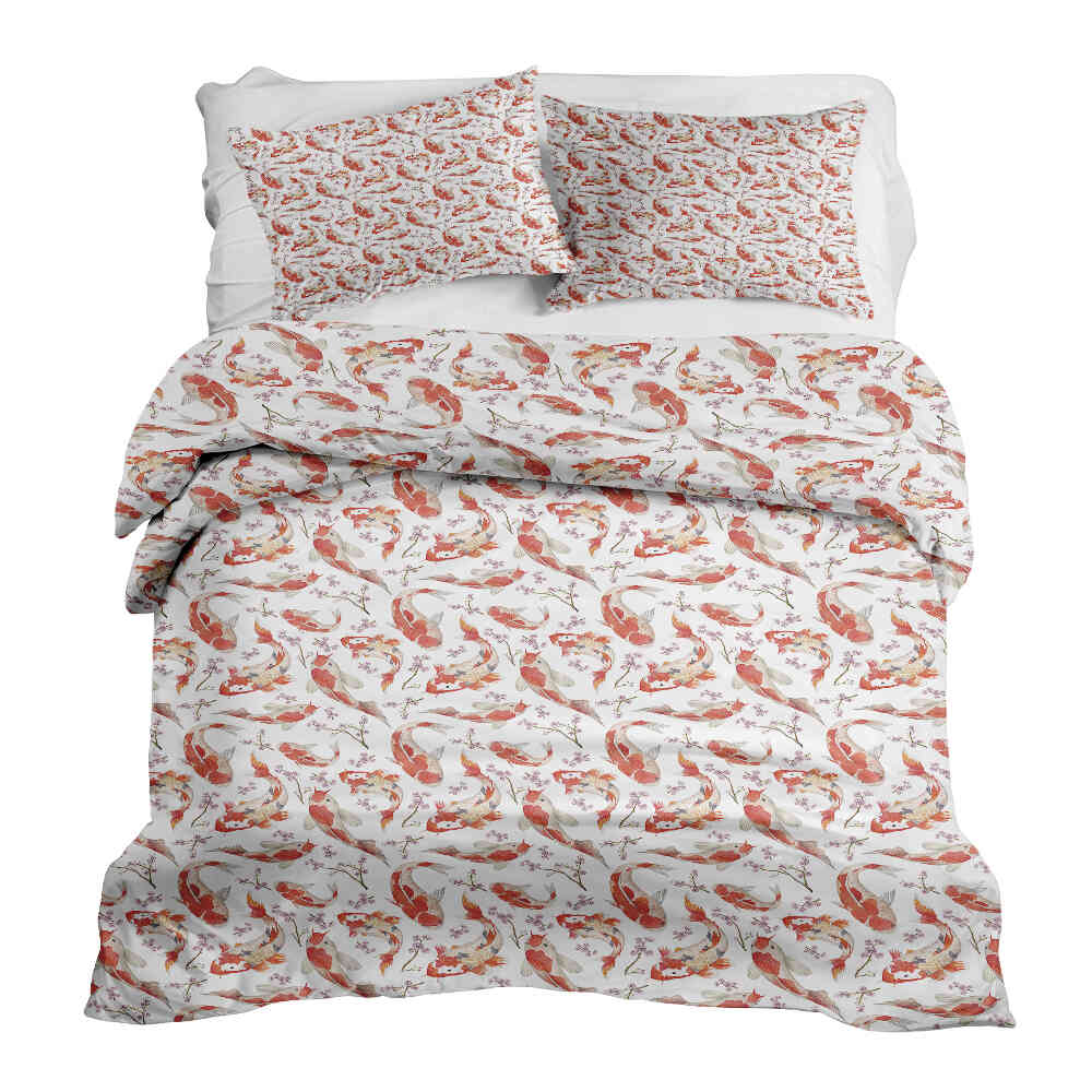 Original Therapiedecke - Ensemble de literie en coton Carpe orange