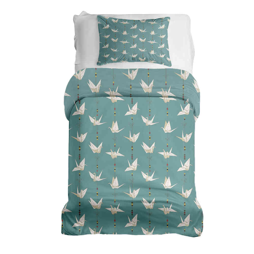 Original Therapiedecke - Ensemble de literie en coton Cygne en origami