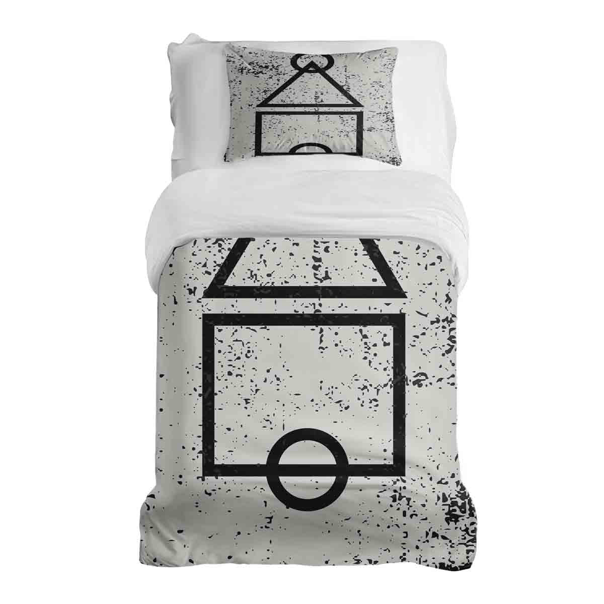 Couette de thérapie Ensemble de literie Blanc Formes Dalgona