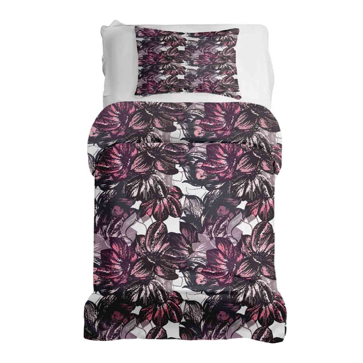 Original Therapiedecke - Ensemble de literie en coton Mer de fleurs violettes
