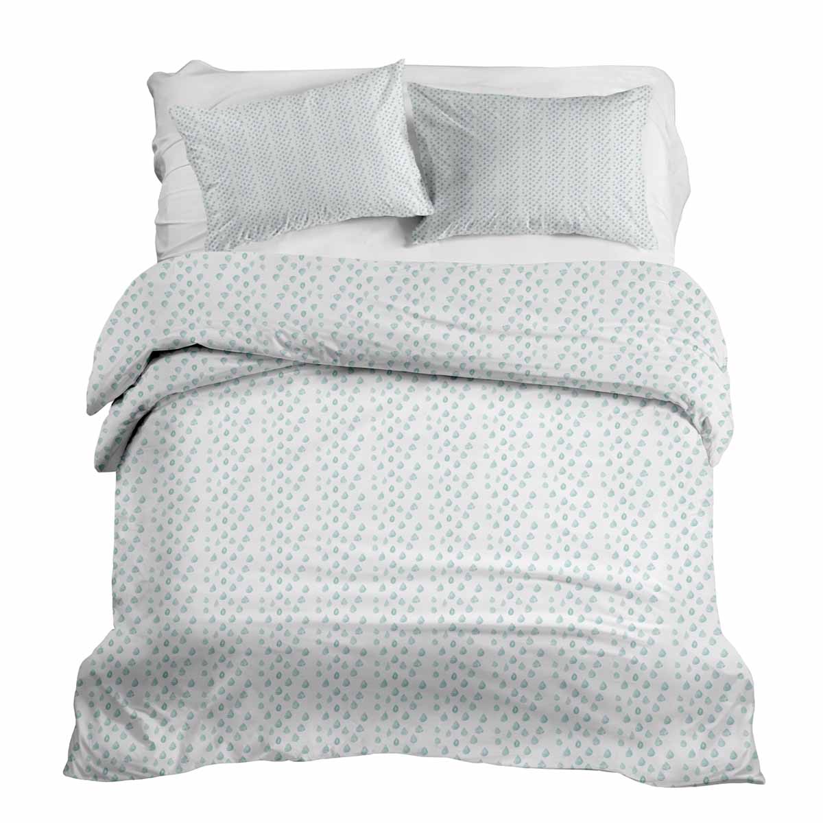 Couverture Thérapeutique Originale - Ensemble de Literie en Coton avec Gouttes Bleues