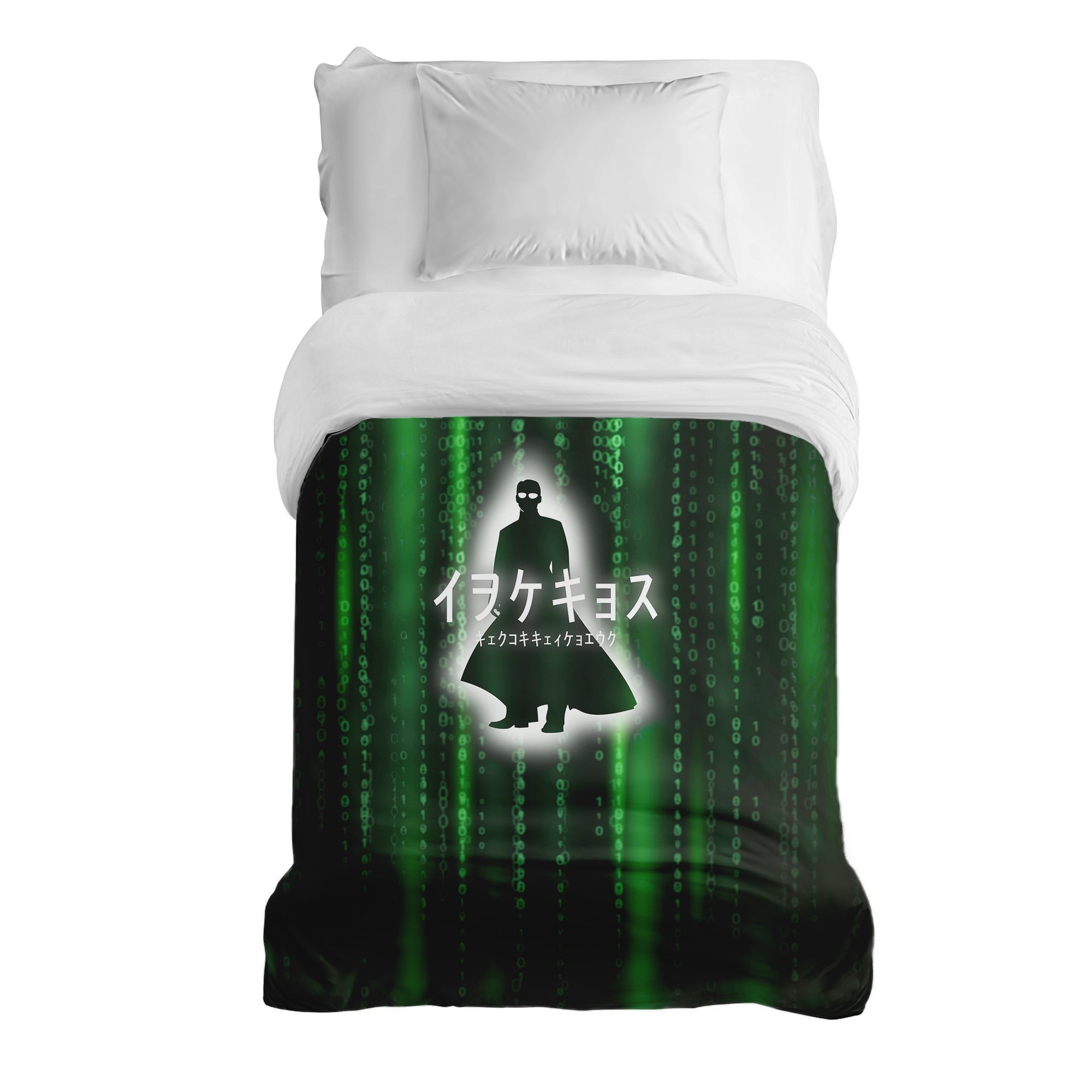 Couverture thérapeutique originale - Housse en coton Code numérique vert