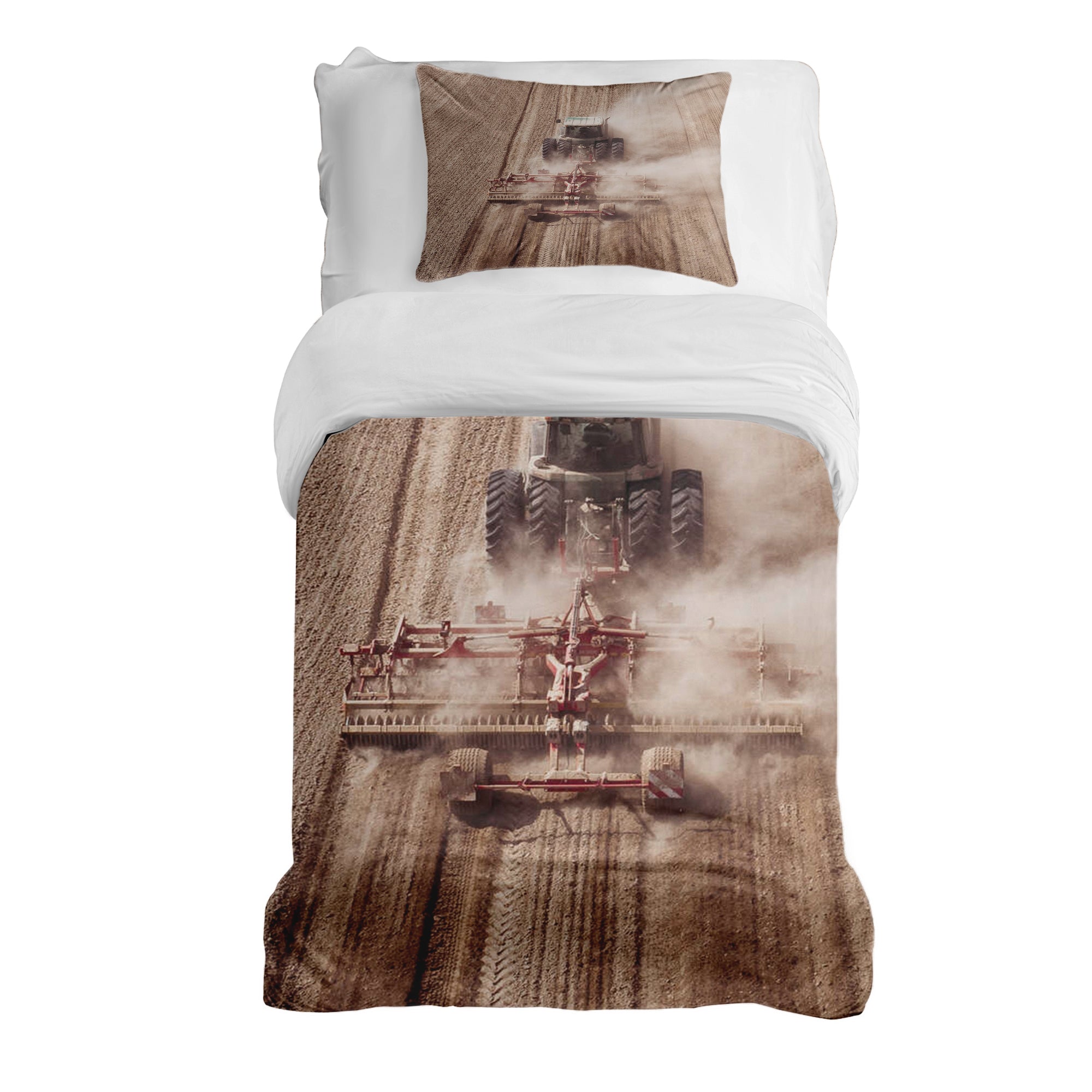 Couverture Thérapeutique Originale TD - Ensemble de Literie en Coton Tracteur dans la Poussière
