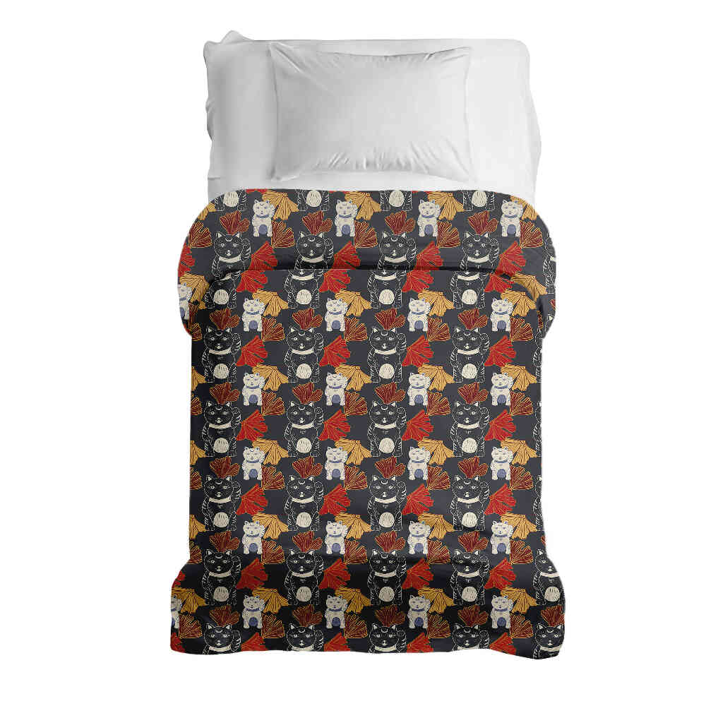 Couverture thérapeutique originale - Housse en coton Chat porte-bonheur