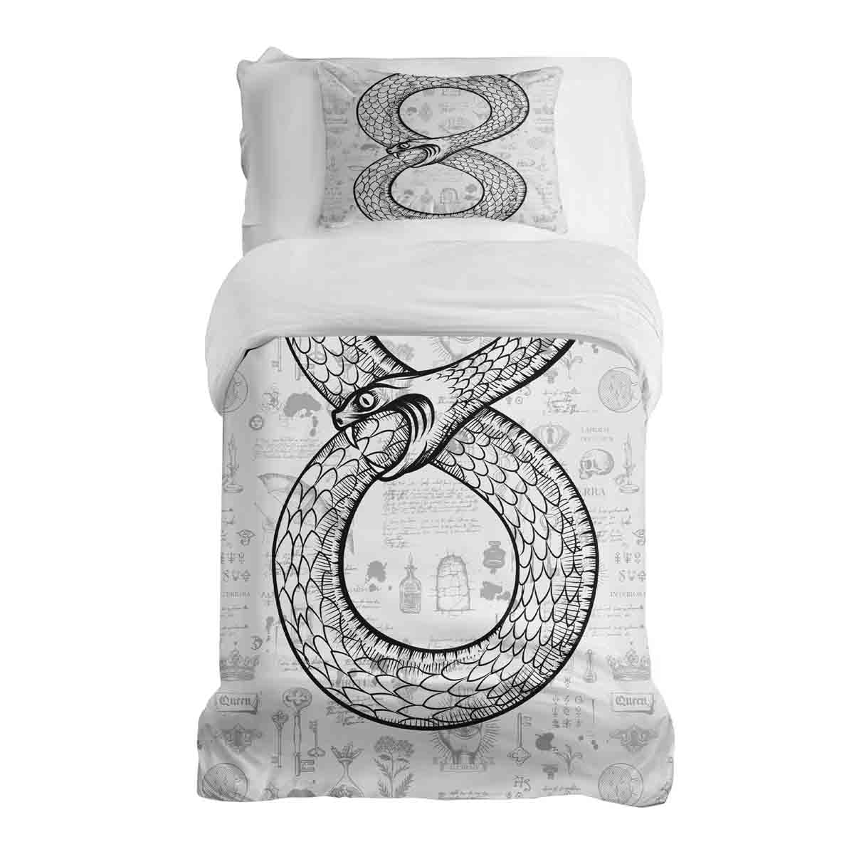 Original Therapiedecke - Ensemble de literie en coton avec Motif Serpent